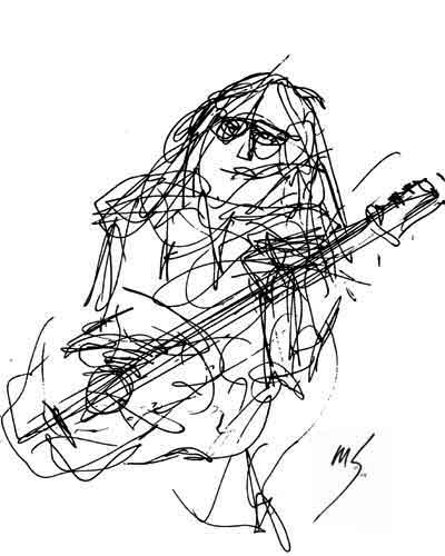 Pen and ink drawing by Mark Scribbler.