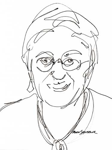 Pen and ink portrait Oz II by Mark Scribbler.
