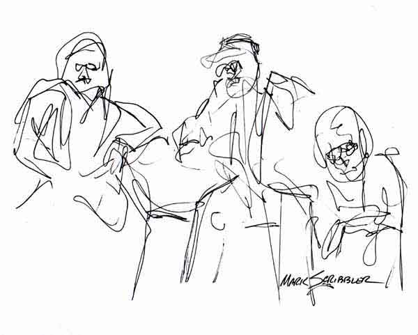 Group portrait, by artist Mark Scribbler