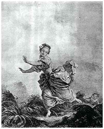 The Make-Believe Flight by Jean-Honore Fragonard.