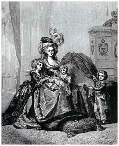 Painting: Marie Antoinette and Her Children by Lebrun